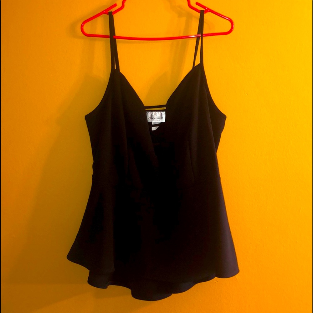 Black Peplum Top